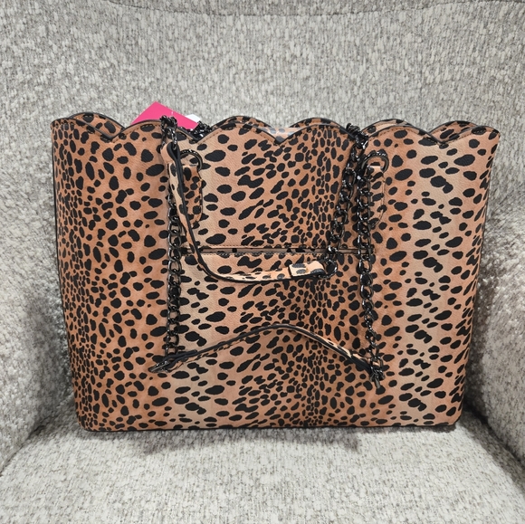 NEW Betsey Johnson Leopard Tote Handbag